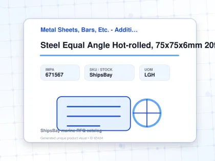 Steel Equal Angle Hot-rolled, 75x75x6mm 20feet - Metal Sheets, Bars, Etc. - Additional Items - IMPA 671567 - UOM LGH