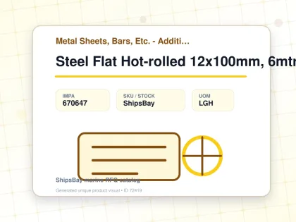 Steel Flat Hot-rolled 12x100mm, 6mtr - Metal Sheets, Bars, Etc. - Additional Items - IMPA 670647 - UOM LGH
