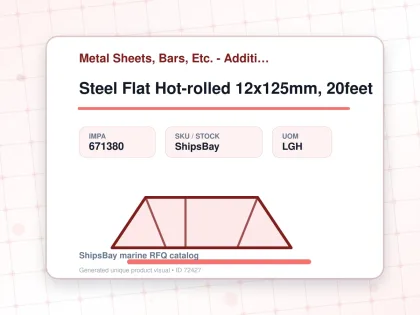 Steel Flat Hot-rolled 12x125mm, 20feet - Metal Sheets, Bars, Etc. - Additional Items - IMPA 671380 - UOM LGH