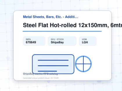 Steel Flat Hot-rolled 12x150mm, 6mtr - Metal Sheets, Bars, Etc. - Additional Items - IMPA 670649 - UOM LGH