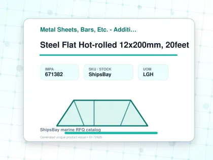 Steel Flat Hot-rolled 12x200mm, 20feet - Metal Sheets, Bars, Etc. - Additional Items - IMPA 671382 - UOM LGH