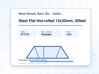 Steel Flat Hot-rolled 12x32mm, 20feet - Metal Sheets, Bars, Etc. - Additional Items - IMPA 671372 - UOM LGH