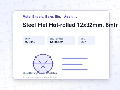 Steel Flat Hot-rolled 12x32mm, 6mtr - Metal Sheets, Bars, Etc. - Additional Items - IMPA 670640 - UOM LGH
