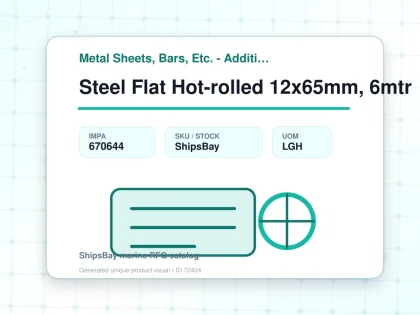 Steel Flat Hot-rolled 12x65mm, 6mtr - Metal Sheets, Bars, Etc. - Additional Items - IMPA 670644 - UOM LGH
