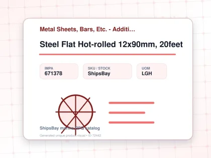 Steel Flat Hot-rolled 12x90mm, 20feet - Metal Sheets, Bars, Etc. - Additional Items - IMPA 671378 - UOM LGH