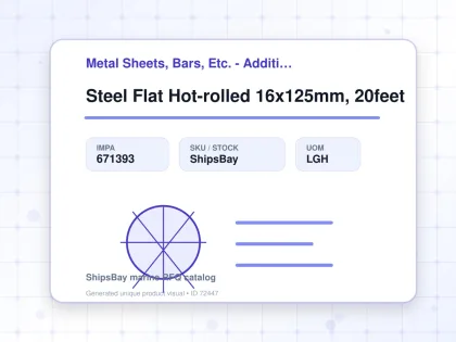 Steel Flat Hot-rolled 16x125mm, 20feet - Metal Sheets, Bars, Etc. - Additional Items - IMPA 671393 - UOM LGH