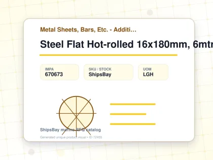 Steel Flat Hot-rolled 16x180mm, 6mtr - Metal Sheets, Bars, Etc. - Additional Items - IMPA 670673 - UOM LGH