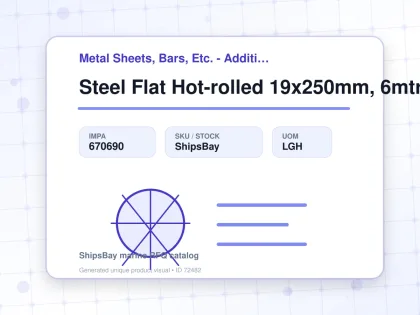 Steel Flat Hot-rolled 19x250mm, 6mtr - Metal Sheets, Bars, Etc. - Additional Items - IMPA 670690 - UOM LGH