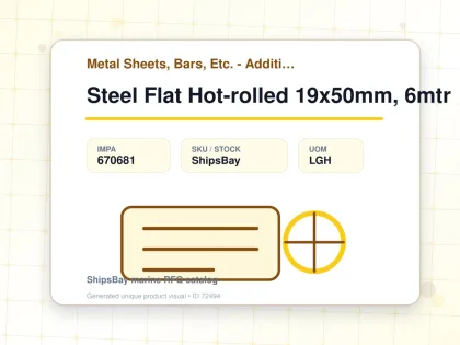 Steel Flat Hot-rolled 19x50mm, 6mtr - Metal Sheets, Bars, Etc. - Additional Items - IMPA 670681 - UOM LGH
