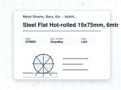 Steel Flat Hot-rolled 19x75mm, 6mtr - Metal Sheets, Bars, Etc. - Additional Items - IMPA 670683 - UOM LGH