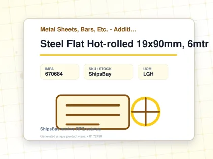 Steel Flat Hot-rolled 19x90mm, 6mtr - Metal Sheets, Bars, Etc. - Additional Items - IMPA 670684 - UOM LGH