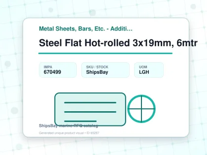 Steel Flat Hot-rolled 3x19mm, 6mtr - Metal Sheets, Bars, Etc. - Additional Items - IMPA 670499 - UOM LGH