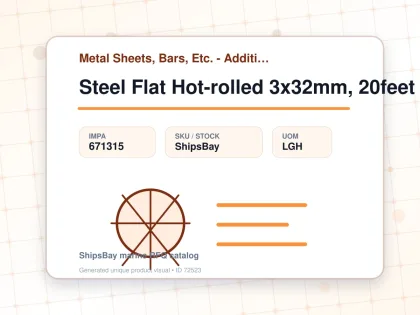 Steel Flat Hot-rolled 3x32mm, 20feet - Metal Sheets, Bars, Etc. - Additional Items - IMPA 671315 - UOM LGH