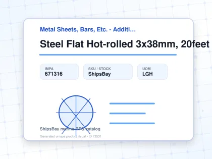 Steel Flat Hot-rolled 3x38mm, 20feet - Metal Sheets, Bars, Etc. - Additional Items - IMPA 671316 - UOM LGH