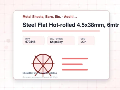 Steel Flat Hot-rolled 4.5x38mm, 6mtr - Metal Sheets, Bars, Etc. - Additional Items - IMPA 670548 - UOM LGH