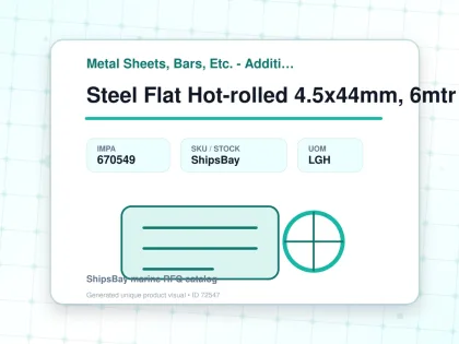 Steel Flat Hot-rolled 4.5x44mm, 6mtr - Metal Sheets, Bars, Etc. - Additional Items - IMPA 670549 - UOM LGH