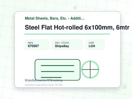 Steel Flat Hot-rolled 6x100mm, 6mtr - Metal Sheets, Bars, Etc. - Additional Items - IMPA 670567 - UOM LGH