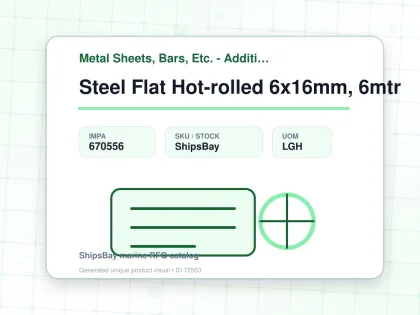 Steel Flat Hot-rolled 6x16mm, 6mtr - Metal Sheets, Bars, Etc. - Additional Items - IMPA 670556 - UOM LGH