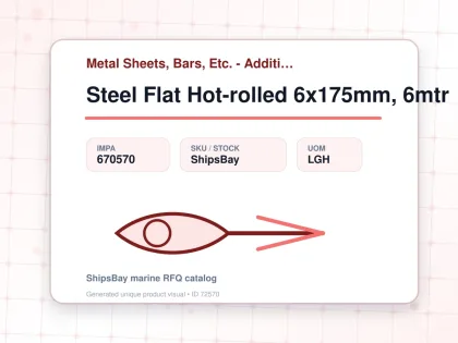 Steel Flat Hot-rolled 6x175mm, 6mtr - Metal Sheets, Bars, Etc. - Additional Items - IMPA 670570 - UOM LGH