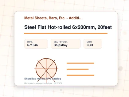 Steel Flat Hot-rolled 6x200mm, 20feet - Metal Sheets, Bars, Etc. - Additional Items - IMPA 671346 - UOM LGH