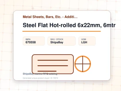 Steel Flat Hot-rolled 6x22mm, 6mtr - Metal Sheets, Bars, Etc. - Additional Items - IMPA 670558 - UOM LGH