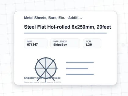 Steel Flat Hot-rolled 6x250mm, 20feet - Metal Sheets, Bars, Etc. - Additional Items - IMPA 671347 - UOM LGH