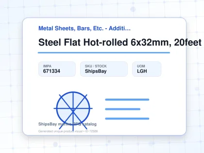 Steel Flat Hot-rolled 6x32mm, 20feet - Metal Sheets, Bars, Etc. - Additional Items - IMPA 671334 - UOM LGH