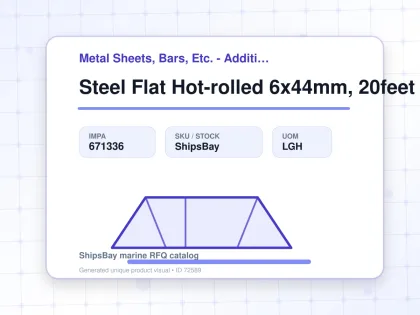 Steel Flat Hot-rolled 6x44mm, 20feet - Metal Sheets, Bars, Etc. - Additional Items - IMPA 671336 - UOM LGH