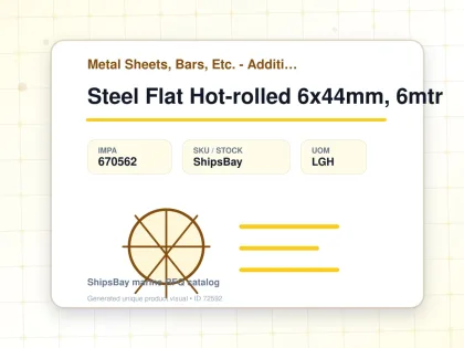 Steel Flat Hot-rolled 6x44mm, 6mtr - Metal Sheets, Bars, Etc. - Additional Items - IMPA 670562 - UOM LGH
