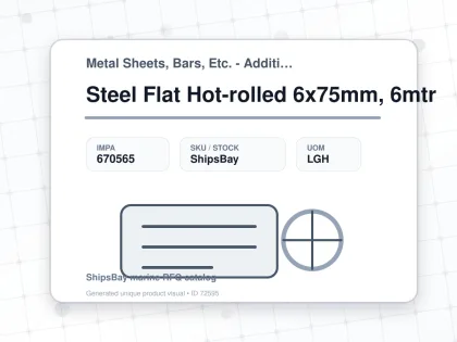 Steel Flat Hot-rolled 6x75mm, 6mtr - Metal Sheets, Bars, Etc. - Additional Items - IMPA 670565 - UOM LGH