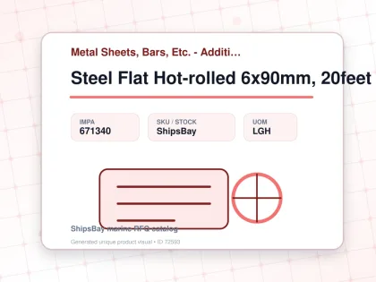 Steel Flat Hot-rolled 6x90mm, 20feet - Metal Sheets, Bars, Etc. - Additional Items - IMPA 671340 - UOM LGH
