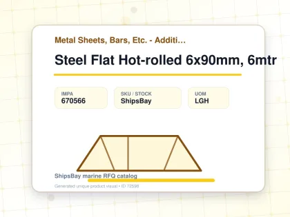 Steel Flat Hot-rolled 6x90mm, 6mtr - Metal Sheets, Bars, Etc. - Additional Items - IMPA 670566 - UOM LGH