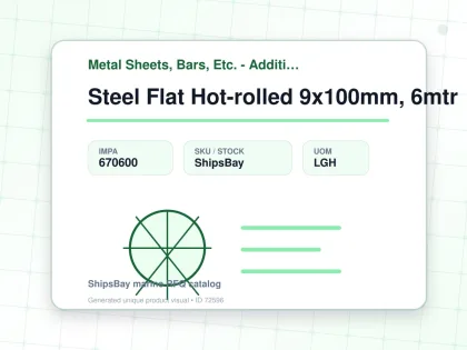 Steel Flat Hot-rolled 9x100mm, 6mtr - Metal Sheets, Bars, Etc. - Additional Items - IMPA 670600 - UOM LGH