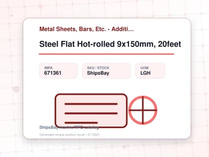 Steel Flat Hot-rolled 9x150mm, 20feet - Metal Sheets, Bars, Etc. - Additional Items - IMPA 671361 - UOM LGH