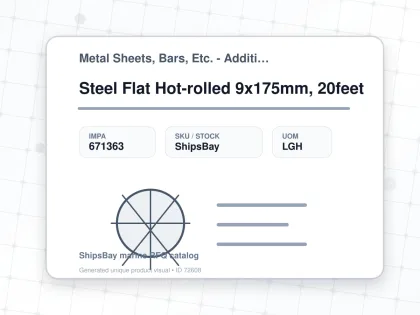 Steel Flat Hot-rolled 9x175mm, 20feet - Metal Sheets, Bars, Etc. - Additional Items - IMPA 671363 - UOM LGH