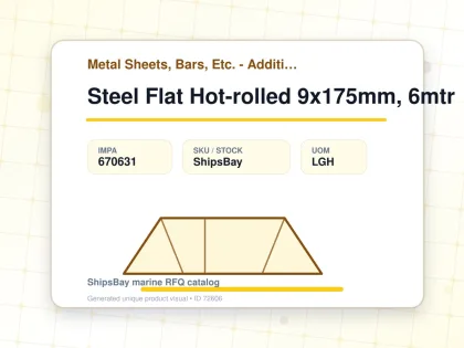 Steel Flat Hot-rolled 9x175mm, 6mtr - Metal Sheets, Bars, Etc. - Additional Items - IMPA 670631 - UOM LGH