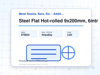 Steel Flat Hot-rolled 9x200mm, 6mtr - Metal Sheets, Bars, Etc. - Additional Items - IMPA 670634 - UOM LGH