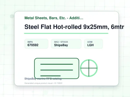 Steel Flat Hot-rolled 9x25mm, 6mtr - Metal Sheets, Bars, Etc. - Additional Items - IMPA 670592 - UOM LGH
