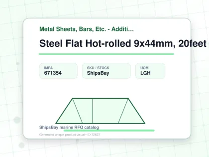 Steel Flat Hot-rolled 9x44mm, 20feet - Metal Sheets, Bars, Etc. - Additional Items - IMPA 671354 - UOM LGH