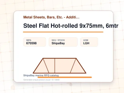 Steel Flat Hot-rolled 9x75mm, 6mtr - Metal Sheets, Bars, Etc. - Additional Items - IMPA 670598 - UOM LGH