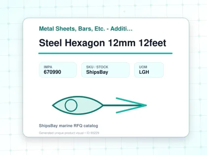 Steel Hexagon 12mm 12feet - Metal Sheets, Bars, Etc. - Additional Items - IMPA 670990 - UOM LGH