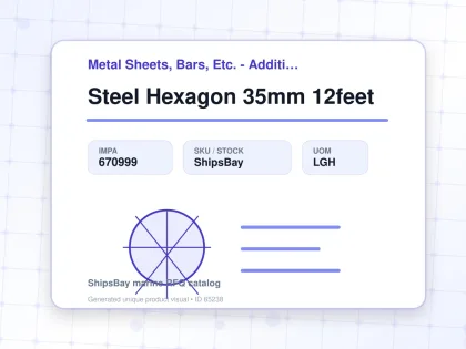 Steel Hexagon 35mm 12feet - Metal Sheets, Bars, Etc. - Additional Items - IMPA 670999 - UOM LGH