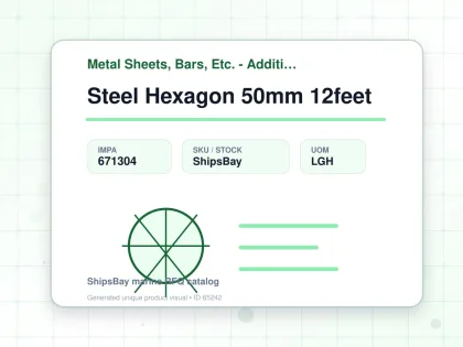 Steel Hexagon 50mm 12feet - Metal Sheets, Bars, Etc. - Additional Items - IMPA 671304 - UOM LGH