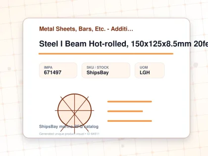 Steel I Beam Hot-rolled, 150x125x8.5mm 20feet - Metal Sheets, Bars, Etc. - Additional Items - IMPA 671497 - UOM LGH