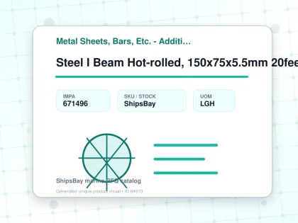 Steel I Beam Hot-rolled, 150x75x5.5mm 20feet - Metal Sheets, Bars, Etc. - Additional Items - IMPA 671496 - UOM LGH