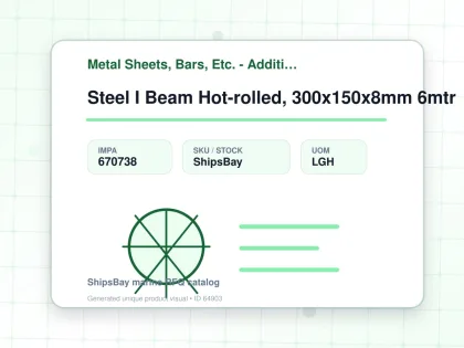Steel I Beam Hot-rolled, 300x150x8mm 6mtr - Metal Sheets, Bars, Etc. - Additional Items - IMPA 670738 - UOM LGH
