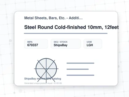 Steel Round Cold-finished 10mm, 12feet - Metal Sheets, Bars, Etc. - Additional Items - IMPA 670337 - UOM LGH