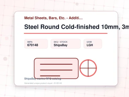Steel Round Cold-finished 10mm, 3mtr - Metal Sheets, Bars, Etc. - Additional Items - IMPA 670148 - UOM LGH