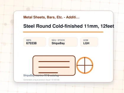 Steel Round Cold-finished 11mm, 12feet - Metal Sheets, Bars, Etc. - Additional Items - IMPA 670338 - UOM LGH