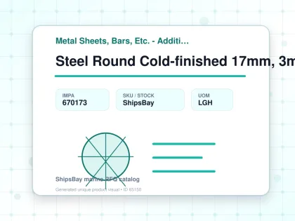 Steel Round Cold-finished 17mm, 3mtr - Metal Sheets, Bars, Etc. - Additional Items - IMPA 670173 - UOM LGH